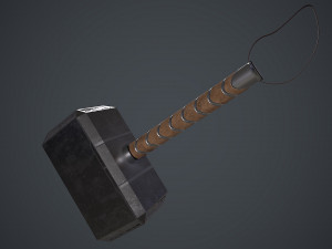 Mjolnir Thor Hammer Marvel Comics Avengers Low-poly Modelo 3D