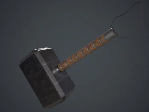 Mjolnir Thor Hammer Marvel Comics Avengers Low-poly 3D Model