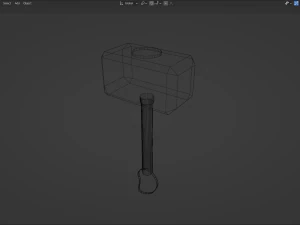 Mjolnir Thor Hammer Marvel Comics Avengers Low-poly 3D Model