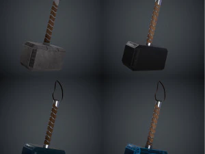 Mjolnir Thor Hammer Marvel Comics Avengers Low-poly 3D Model