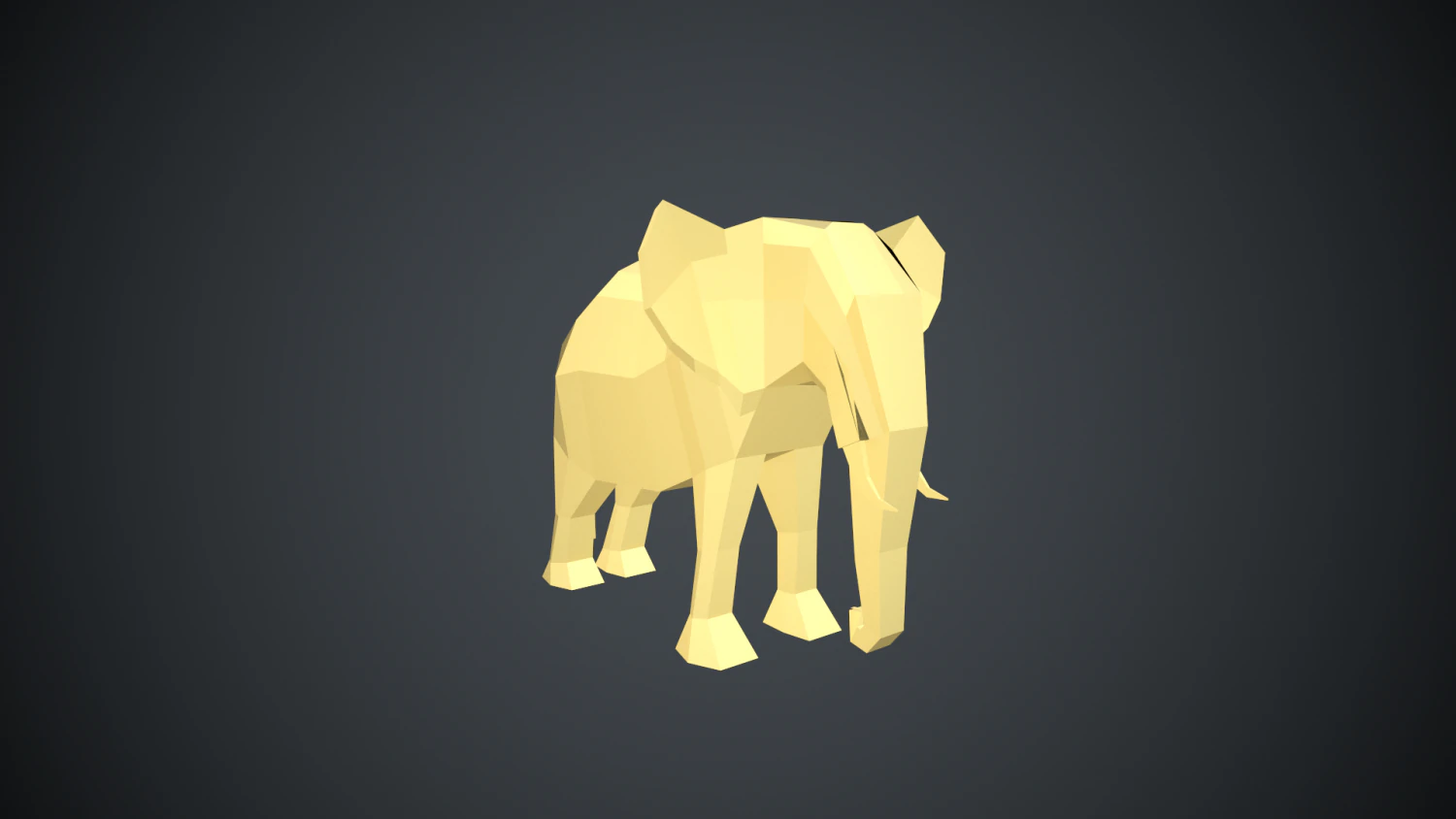 Elefante de baja poli Modelo 3D .c4d .max .obj .3ds .fbx .stl .blend 