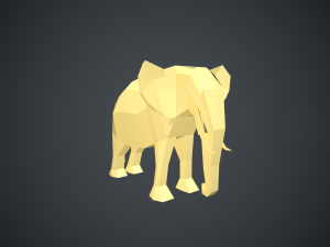 Low Poly Elephant Low-poly  3D Model