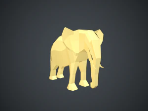 Elefante de baja poli Modelo 3D