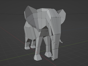 Low Poly Elephant Low-poly Modelo 3D