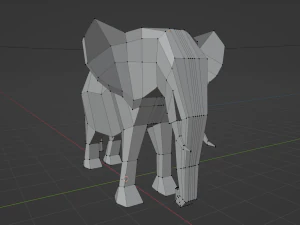 Elefante de baja poli Modelo 3D