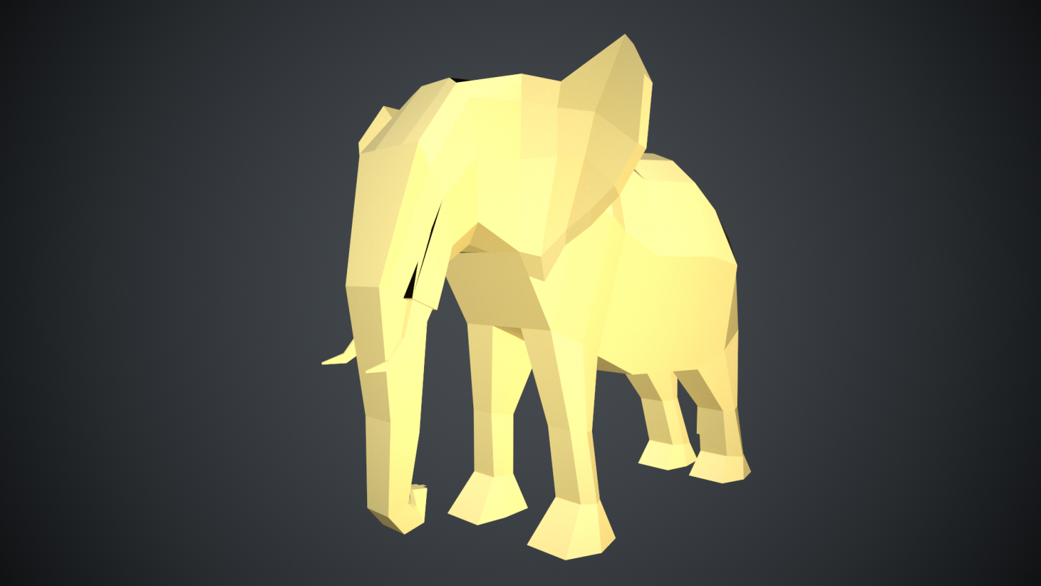 Low Poly Elephant Low-poly 3D Model in Elephant 3DExport