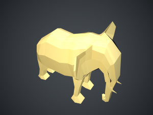 Low Poly Elephant Low-poly Modelo 3D