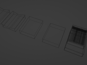 Matchbox and Matches 3D Low-poly Modello 3D