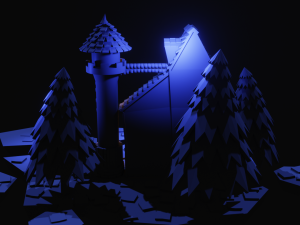 Castle at midnight 3D 模型
