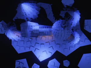 Castle at midnight 3D Model