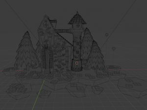 Castle at midnight 3D 模型