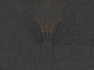 Castle at midnight 3D Model