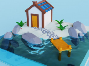 Beach house House by the Sea Modelo 3D