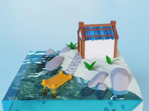 Beach house House by the Sea 3D Model