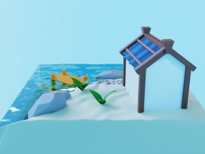 Beach house House by the Sea 3Dモデル