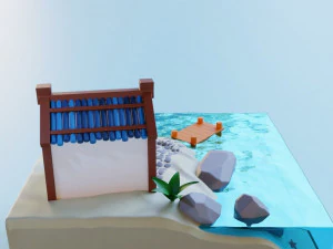 Beach house House by the Sea 3D Model