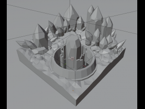 Stylized Desert of crystals diorama 3D Модель