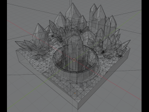 Stylized Desert of crystals diorama 3D Модель