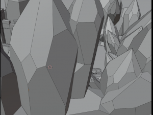Stylized Desert of crystals diorama 3D Модель
