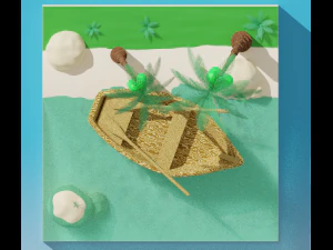 Desert island uninhabited 3D Model