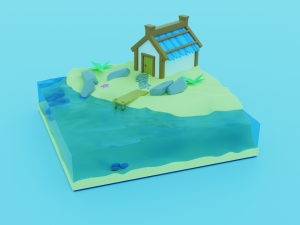 The price of a house on the seashore 3D Model