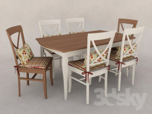 Masa sandalye table 3Dモデル