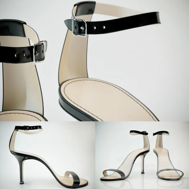 Ayna mirror shoes 3D Model .c4d .max .obj .3ds .fbx .stl .blend 