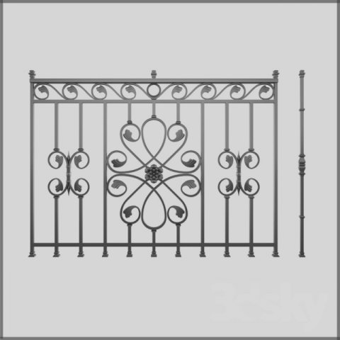 Ferforje wrought iron 3D Модель .c4d .max .obj .3ds .fbx .stl .blend 