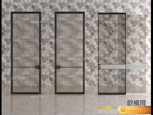 Door glass kap Model 3D