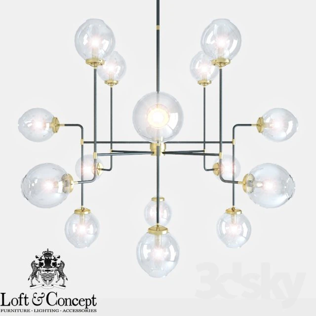Chandelier avize 3D Model .c4d .max .obj .3ds .fbx .stl .blend 