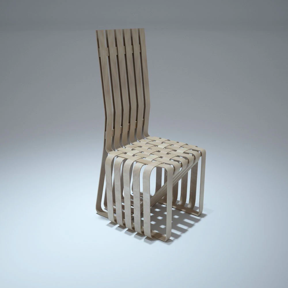 Sandalye chair 3D Model .c4d .max .obj .3ds .fbx .stl .blend