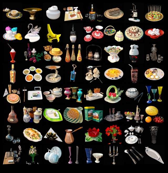Decoration food 3D मॉडल .c4d .max .obj .3ds .fbx .stl .blend 