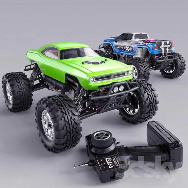 Monster truck 3D Model .c4d .max .obj .3ds .fbx .stl .blend 