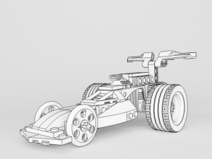 Lego car 3D 模型
