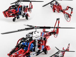 Lego helicopter 3D 模型
