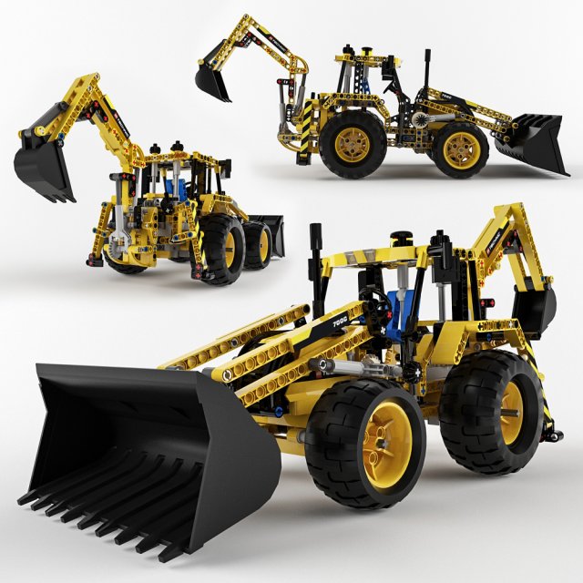 Bekoloader lego 3D Модель .c4d .max .obj .3ds .fbx .stl .blend 