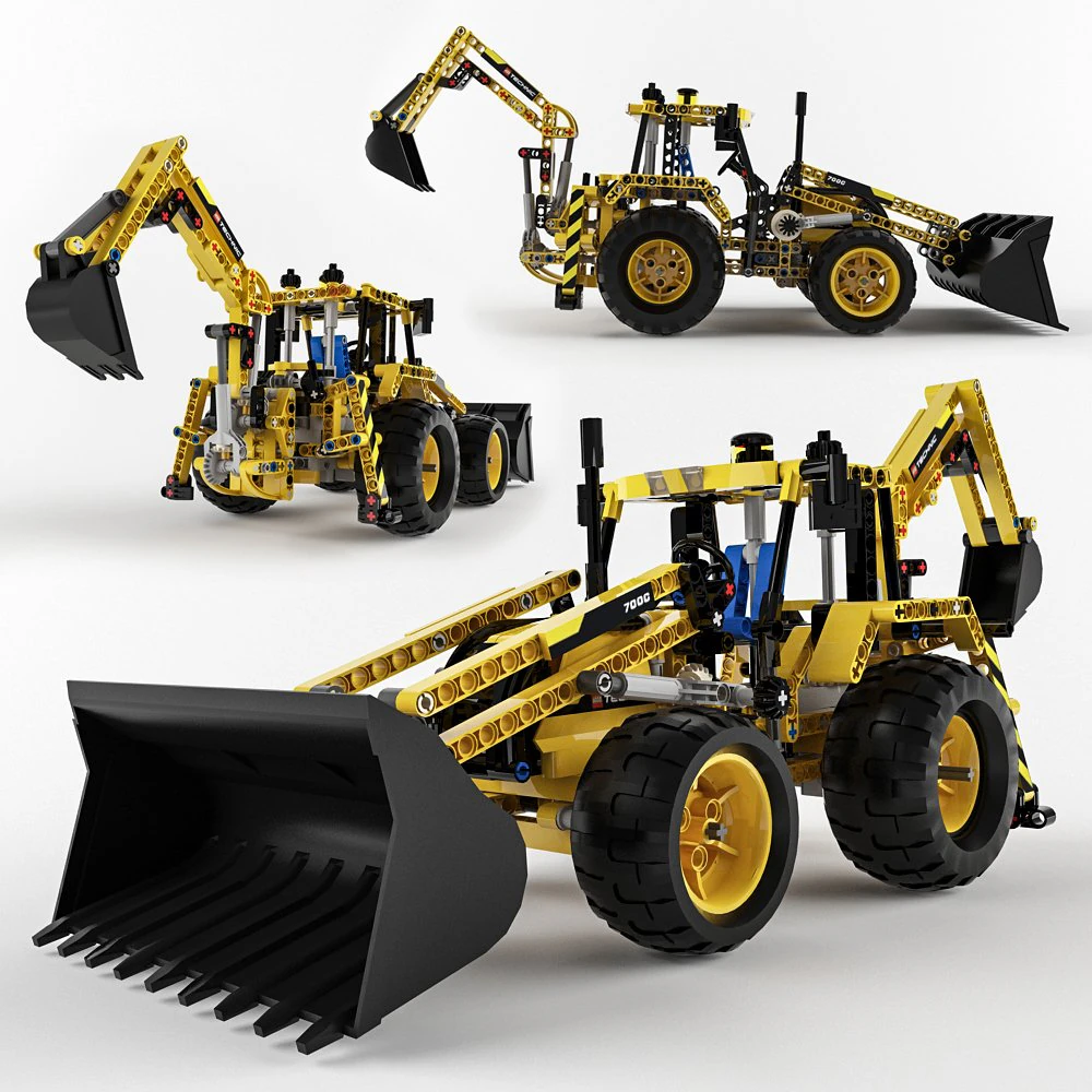 Bekoloader lego 3D Model .c4d .max .obj .3ds .fbx .stl .blend 