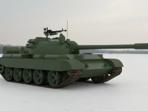 T-55A Soviet Tank 3D Model