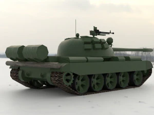 T-55A Soviet Tank 3D Model