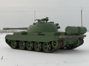 T-55A Soviet Tank 3D Model