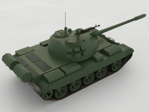 T-55A Soviet Tank 3D Model