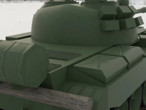 T-55A Soviet Tank 3D Model