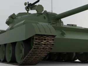 T-55A Soviet Tank 3D Model