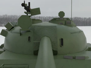 T-55A Soviet Tank 3D Model