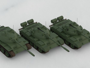 T-55A Soviet Tank 3D Model