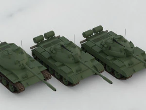 T-55A Soviet Tank 3D Model