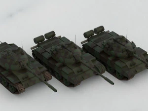 T-55A Soviet Tank 3D Model