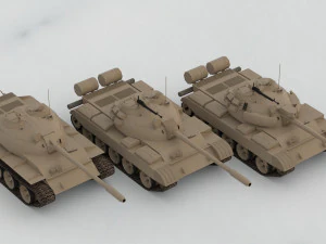 T-55A Soviet Tank 3D Model