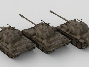 T-55A Soviet Tank 3D Model