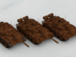 T-55A Soviet Tank 3D Model